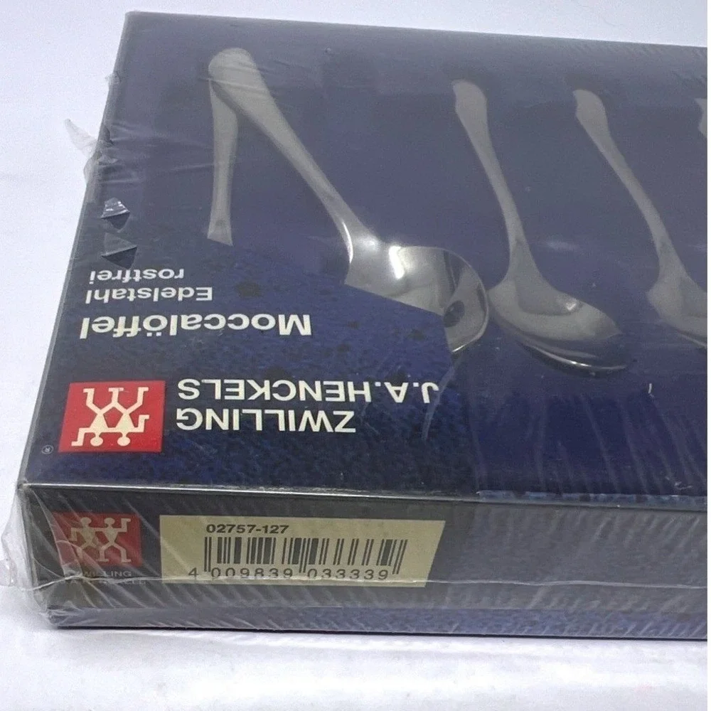 Zwilling J.A. Henckels Mocca Espresso Spoons Set of 6 NOS 02757-127 Rare Vintage